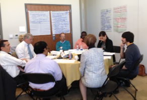 Steering Committee members discuss elements of our vision statement